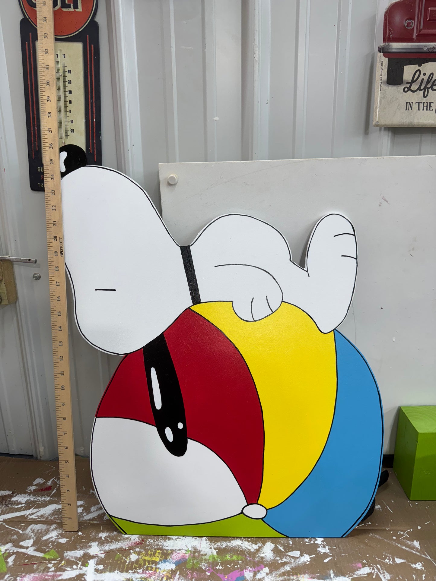 Snoopy Beach Ball - Summer - Indoor or Outdoor Yard Art