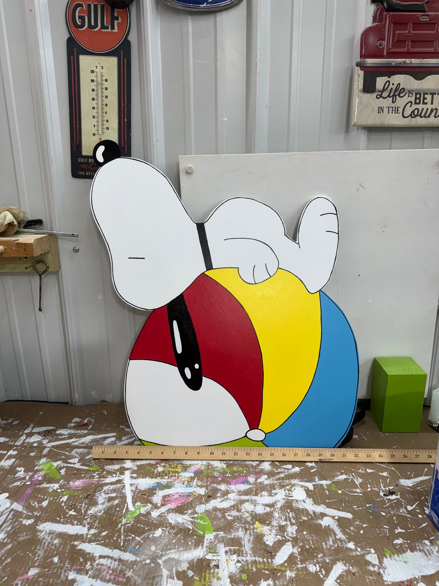Snoopy Beach Ball - Summer - Indoor or Outdoor Yard Art