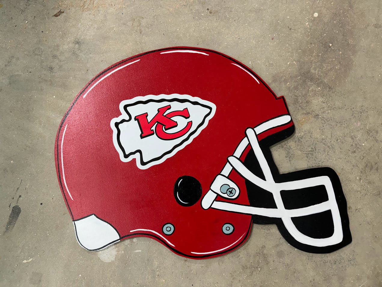 custom football helmet yard signs Hand Painted Wood Yard Art