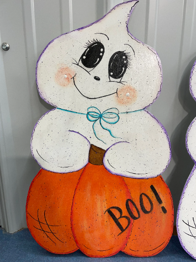 Hand Painted Wood Yard Art - Ghosts Fall and Halloween - Outdoor Decorations - Multiple Styles