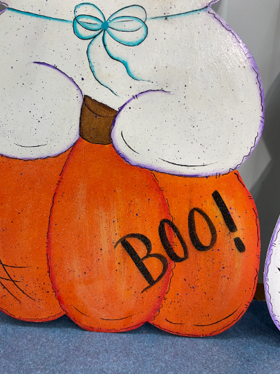 Hand Painted Wood Yard Art - Ghosts Fall and Halloween - Outdoor Decorations - Multiple Styles