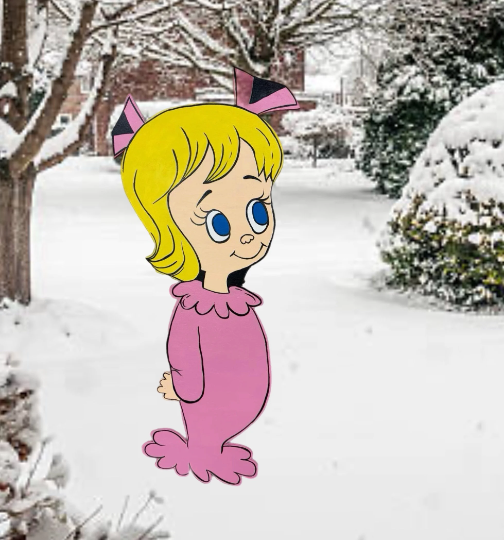 Hand Painted Wooden Yard Art - Cindy Lou Who Hand Painted Wooden Yard Art - Cindy Lou Who