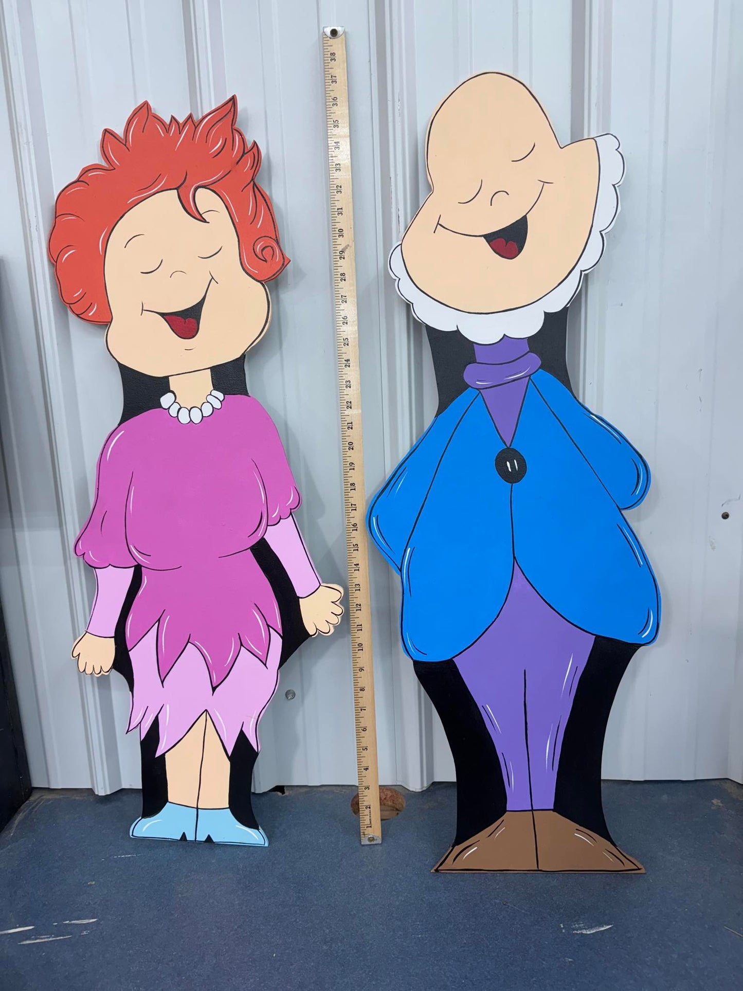 Hand Painted Wood Yard Art - Whoville Whos! - Grinch Christmas Yard Display Pieces - Outdoor Lawn and Garden Decoration