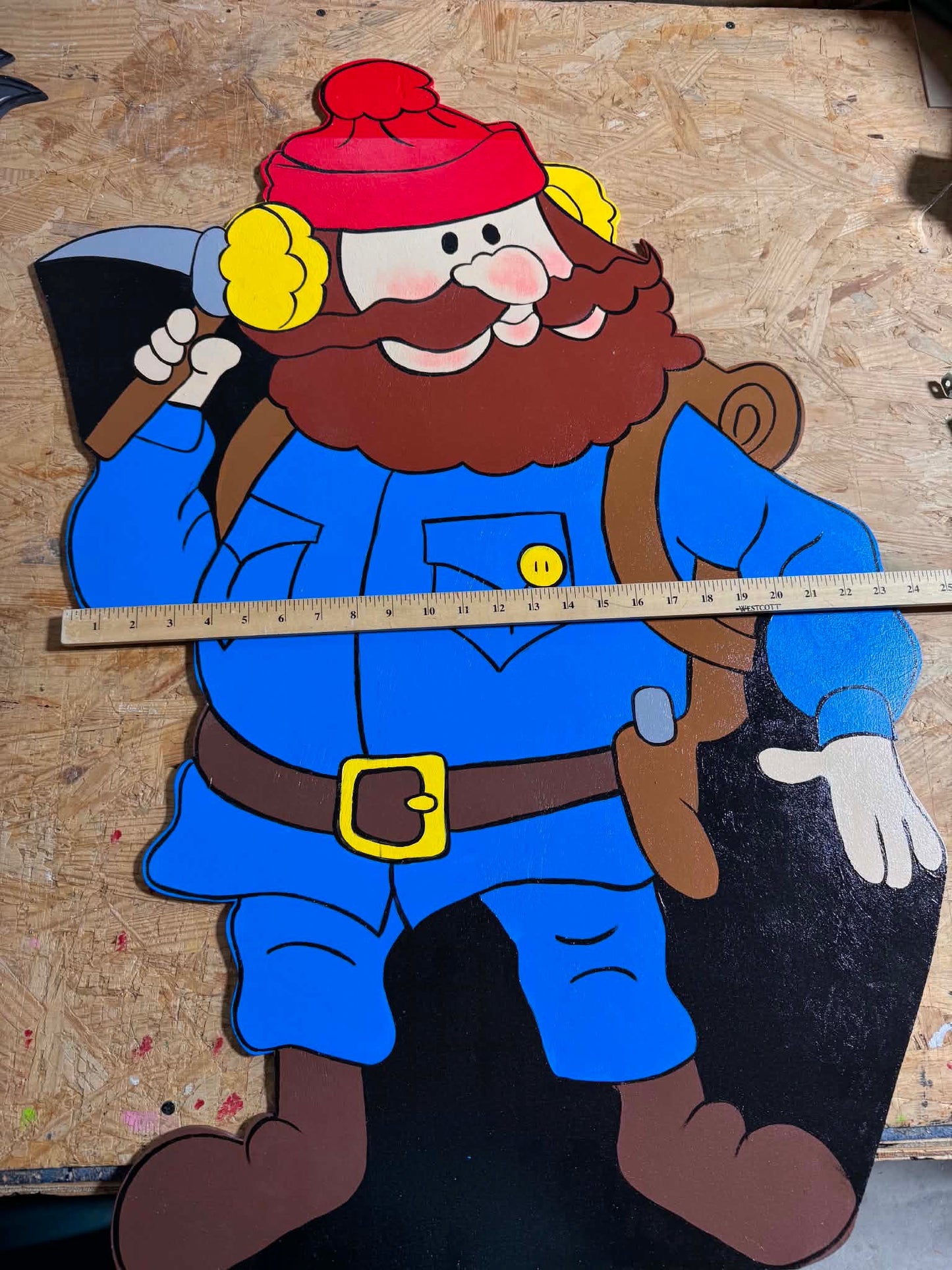 Yukon Cornelius from Rudolph the Red-Nosed Reindeer - Christmas Winter Indoor Outdoor - Handpainted Wooden Yard Art