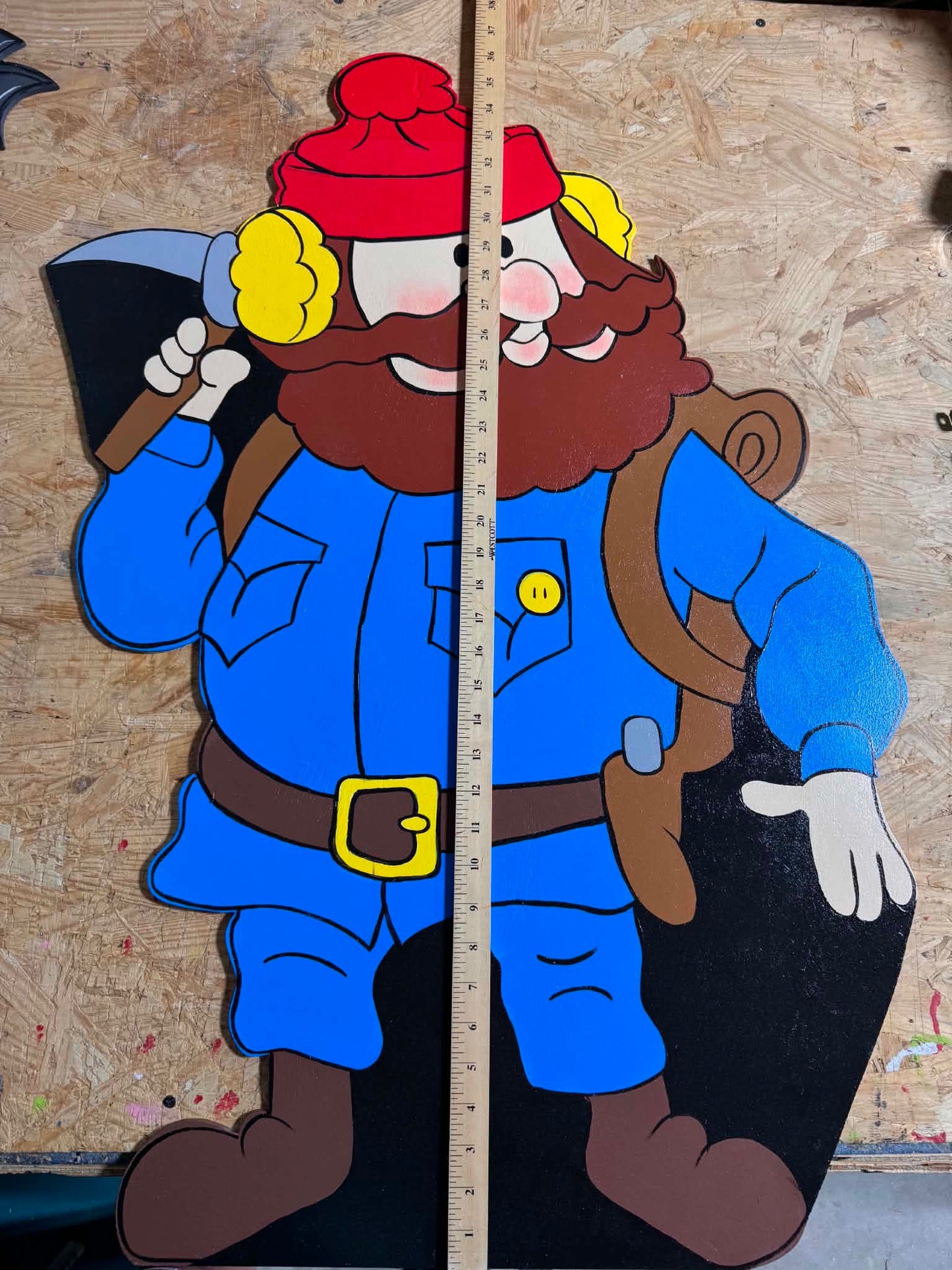 Yukon Cornelius from Rudolph the Red-Nosed Reindeer - Christmas Winter Indoor Outdoor - Handpainted Wooden Yard Art
