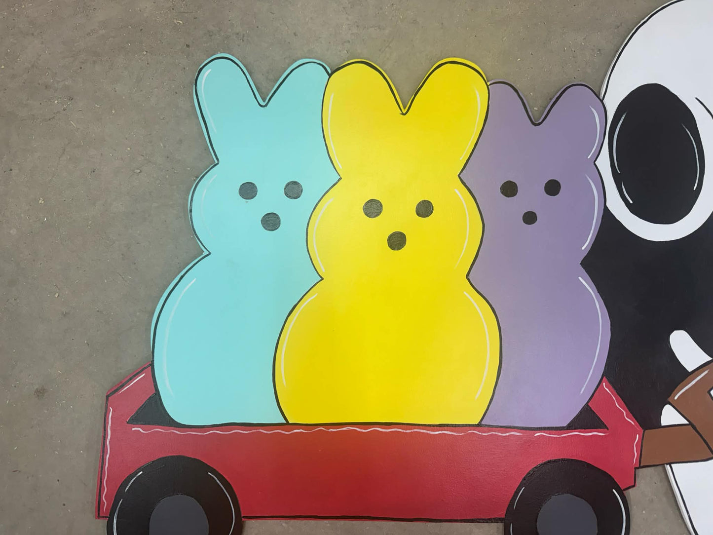 Snoopy with Wagon Easter Peeps - Outdoor or Indoor -  Spring and Easter Yard Art Decor Wooden (Copy) (Copy) (Copy)