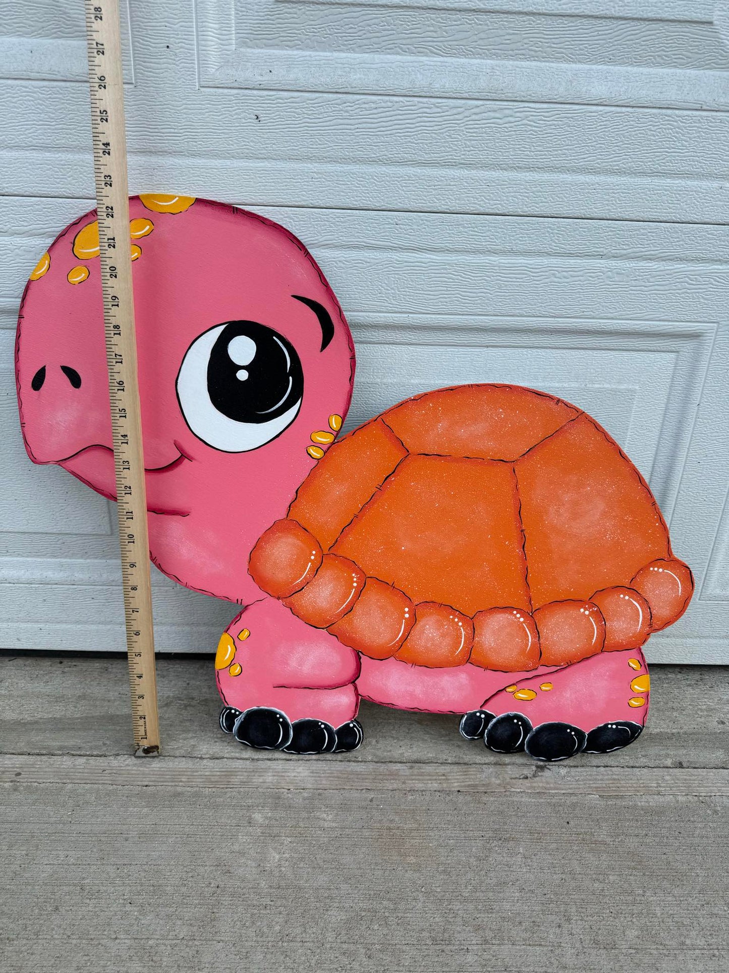 Hand Painted Wood Yard Art - Turtles Lawn and Garden Decoration - Multiple Colors