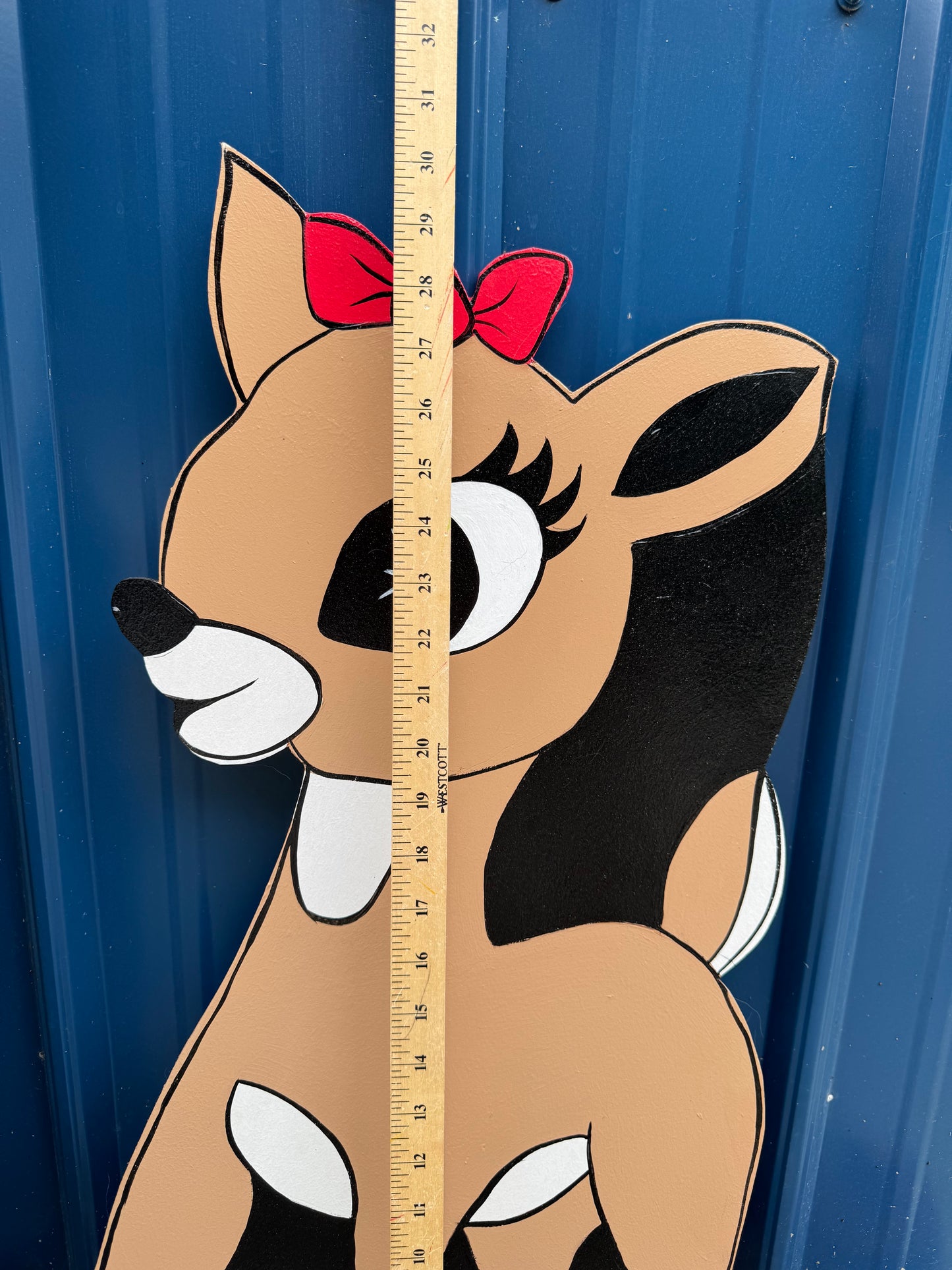 Rudolph the Red-Nosed Reindeer Group - Christmas Winter Indoor Outdoor - Handpainted Wooden Yard Art