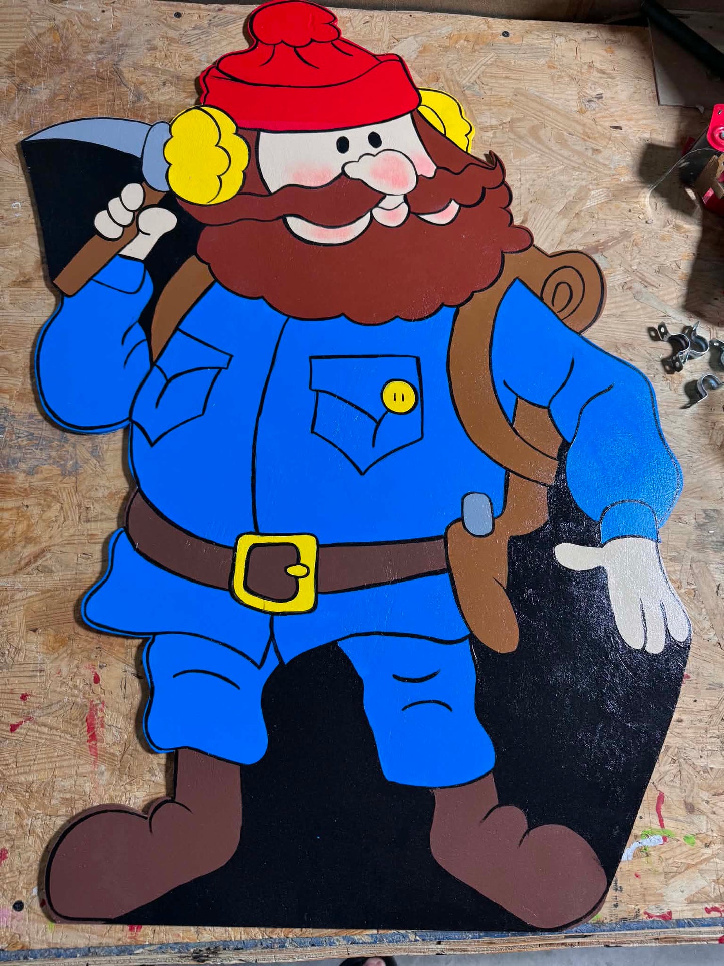 Yukon Cornelius from Rudolph the Red-Nosed Reindeer - Christmas Winter Indoor Outdoor - Handpainted Wooden Yard Art
