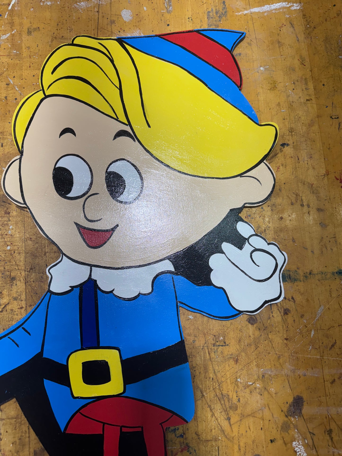 Hermey the Elf from Rudolph the Red-Nosed Reindeer - Christmas Winter Indoor Outdoor - Handpainted Wooden Yard Art