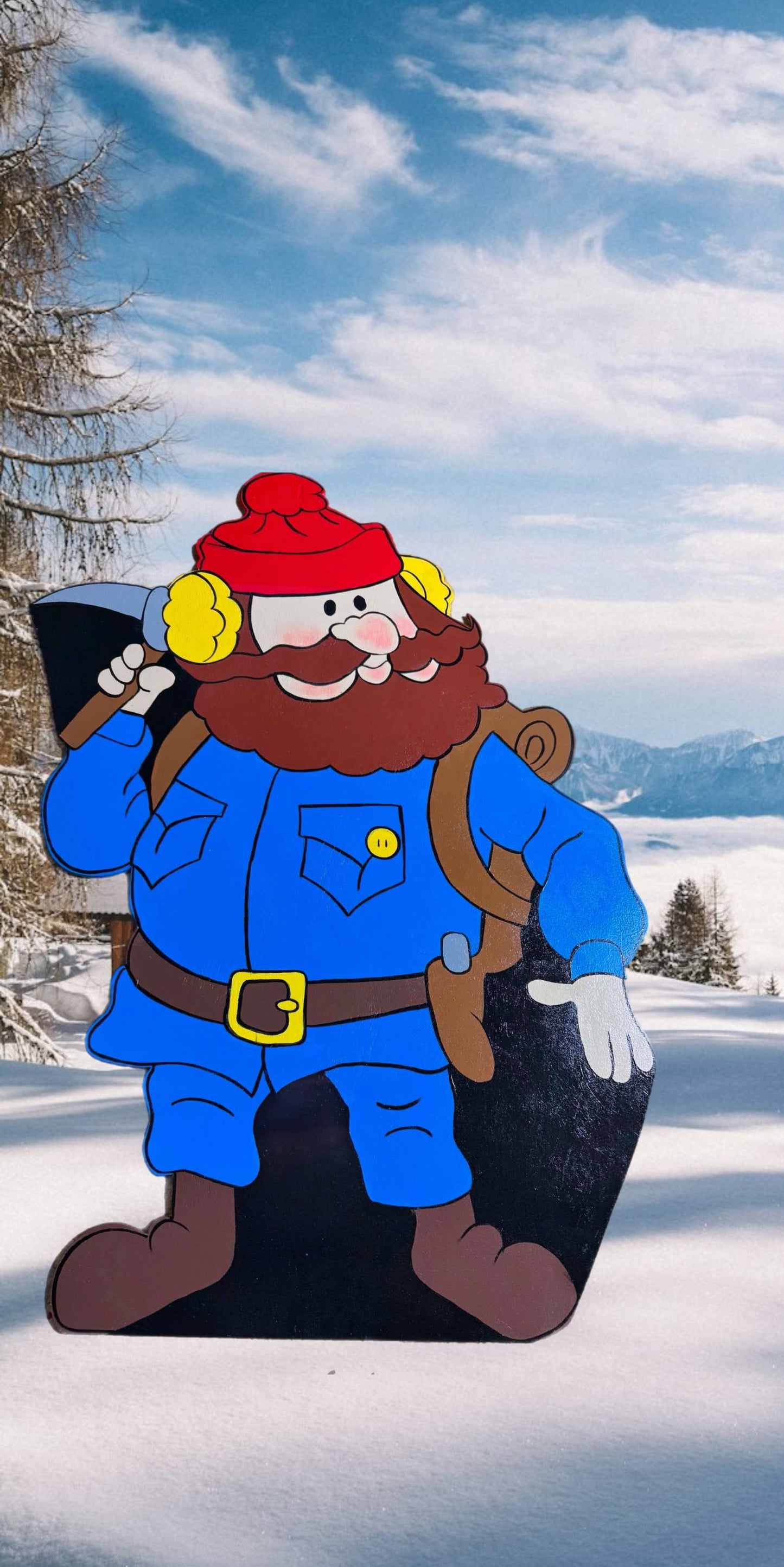 Yukon Cornelius from Rudolph the Red-Nosed Reindeer - Christmas Winter Indoor Outdoor - Handpainted Wooden Yard Art
