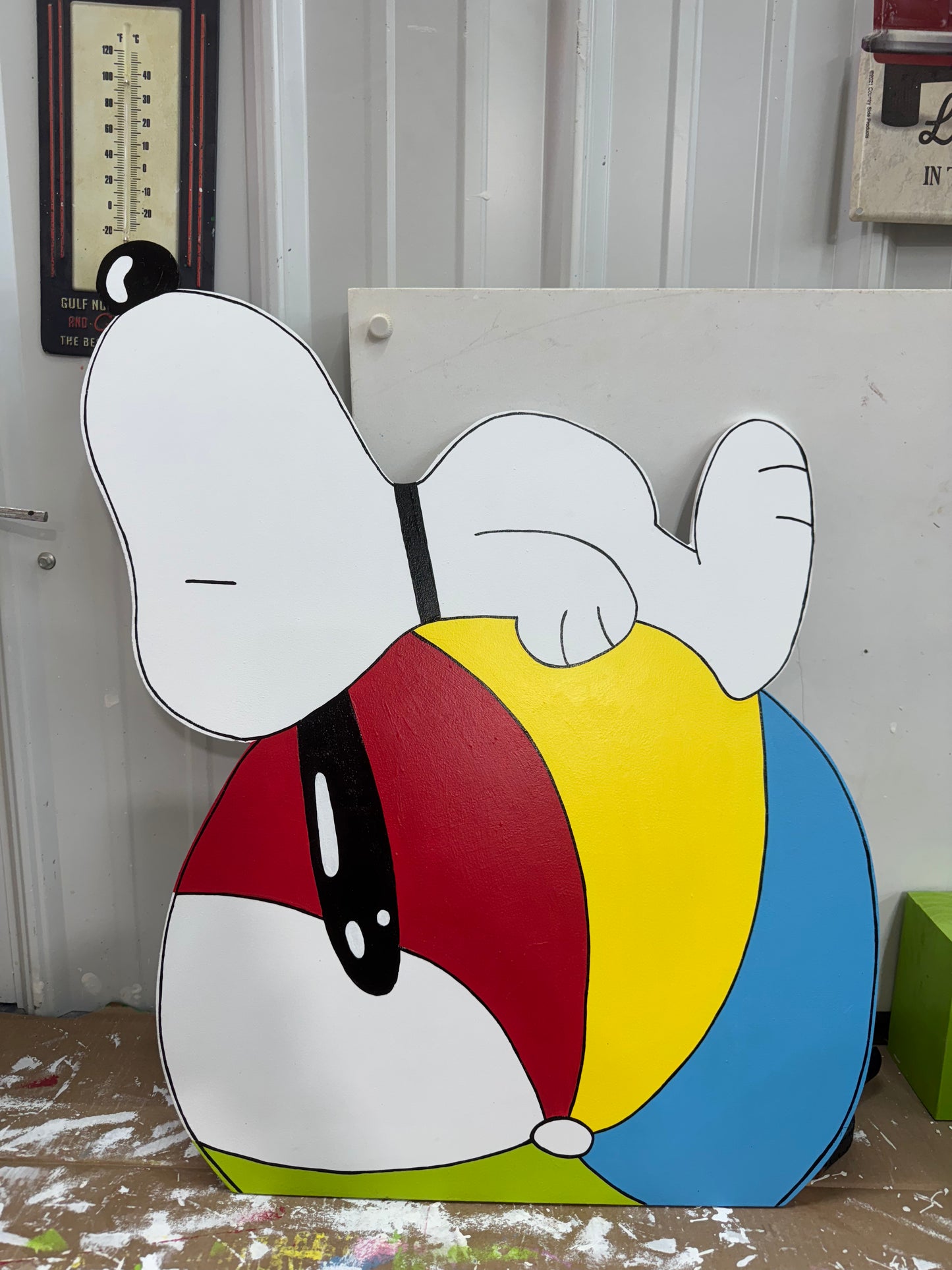 Snoopy Beach Ball - Summer - Indoor or Outdoor Yard Art