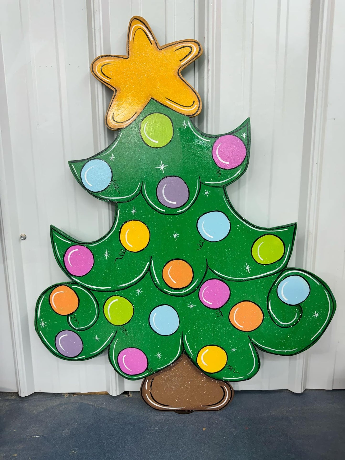 Hand Painted Wood Yard Art - Christmas Winter Double Penguin Buddies - Lawn or Garden Decoration - Outdoor or Indoor