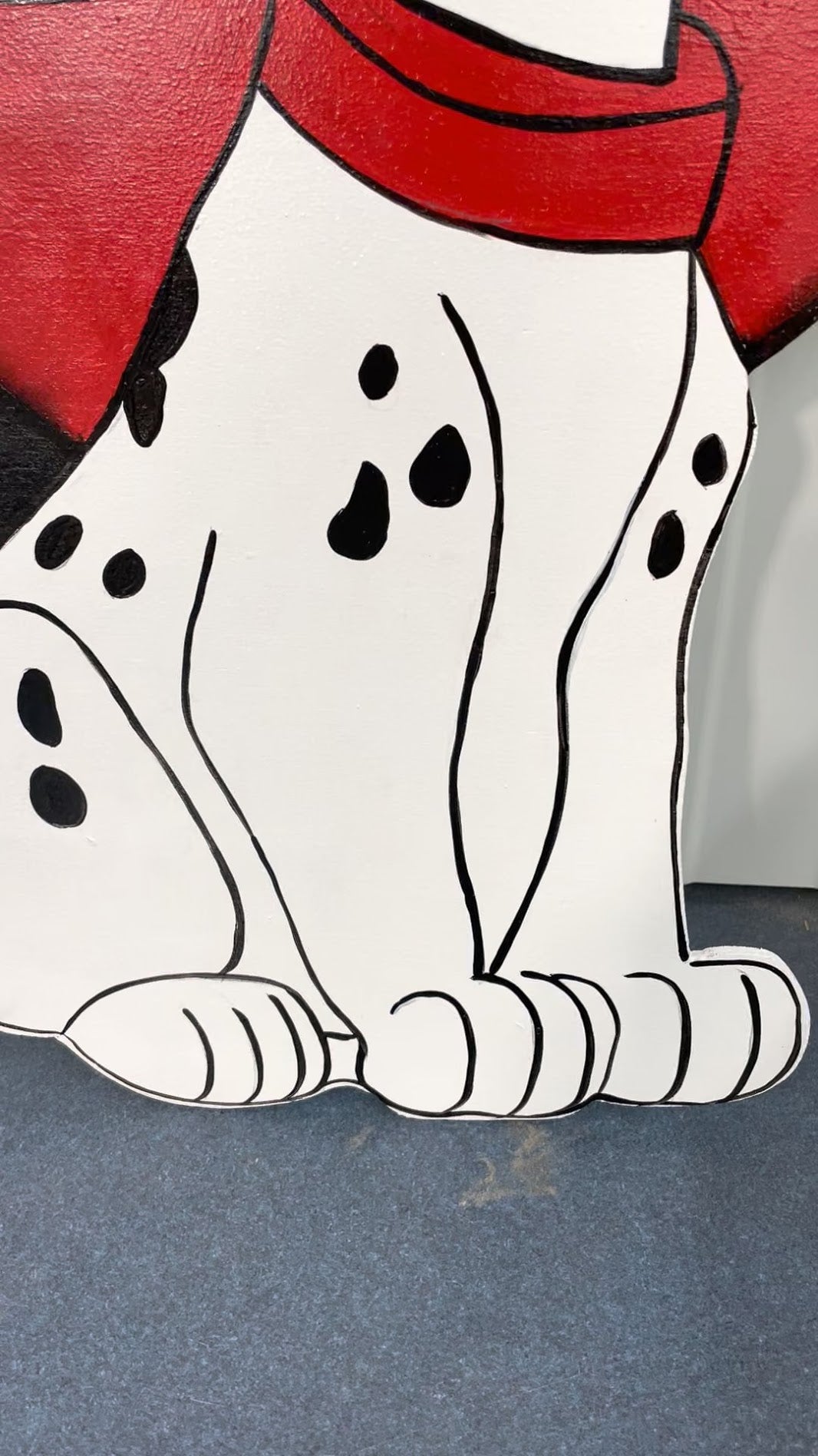 Hand Painted Wood Yard Art - 101 Dalmatians Heart Puppy - Valentines, Spring, Year-Round Outdoor Lawn and Garden Decoration