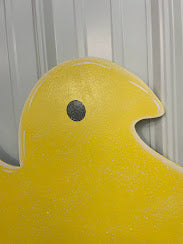 Hand Painted Wood Yard Art - Chick Peeps - Easter or Spring Lawn and Garden Outdoor Decoration