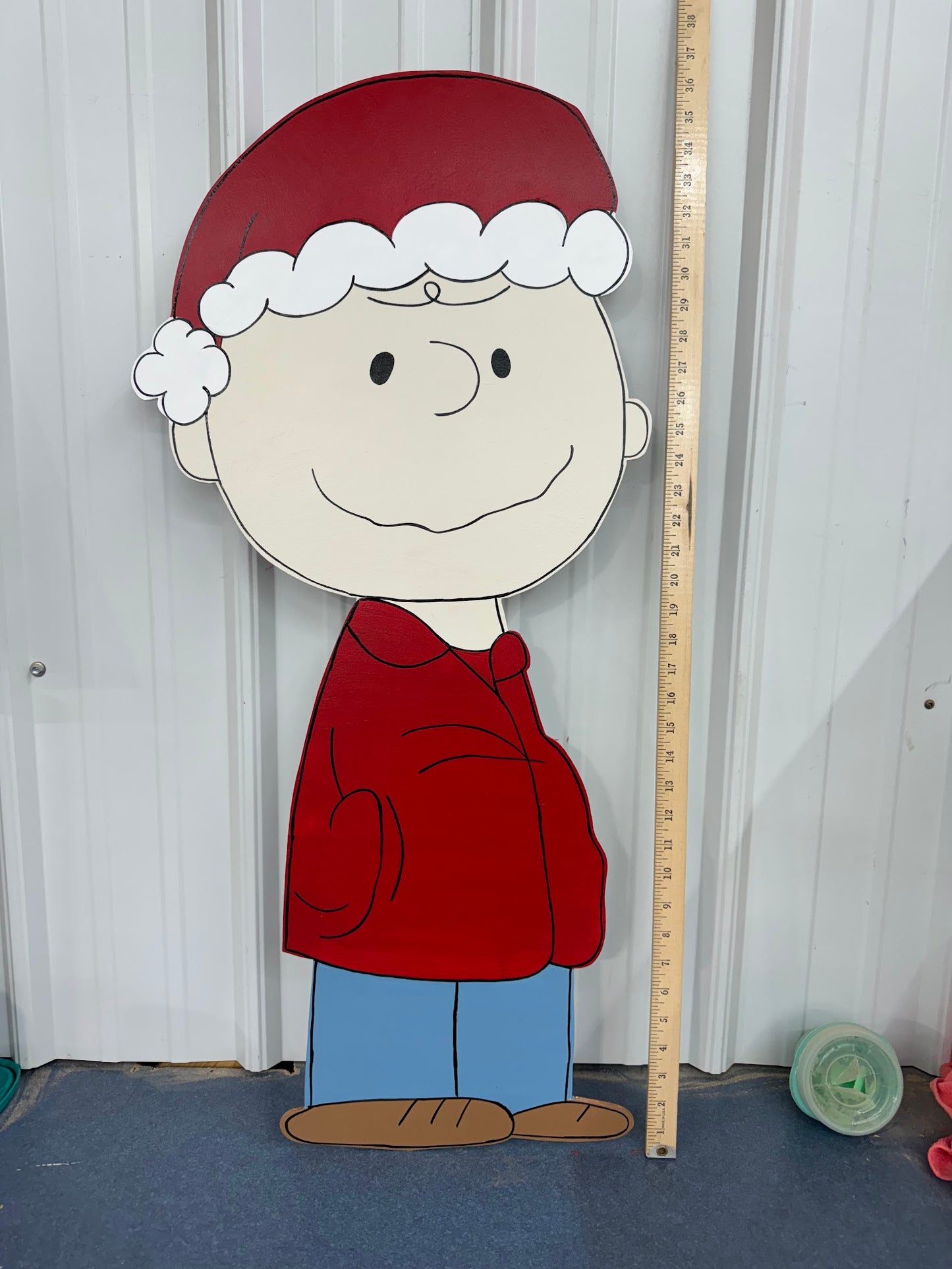 Hand Painted Wood Yard Art - Charlie Brown Christmas - Outdoor Ready