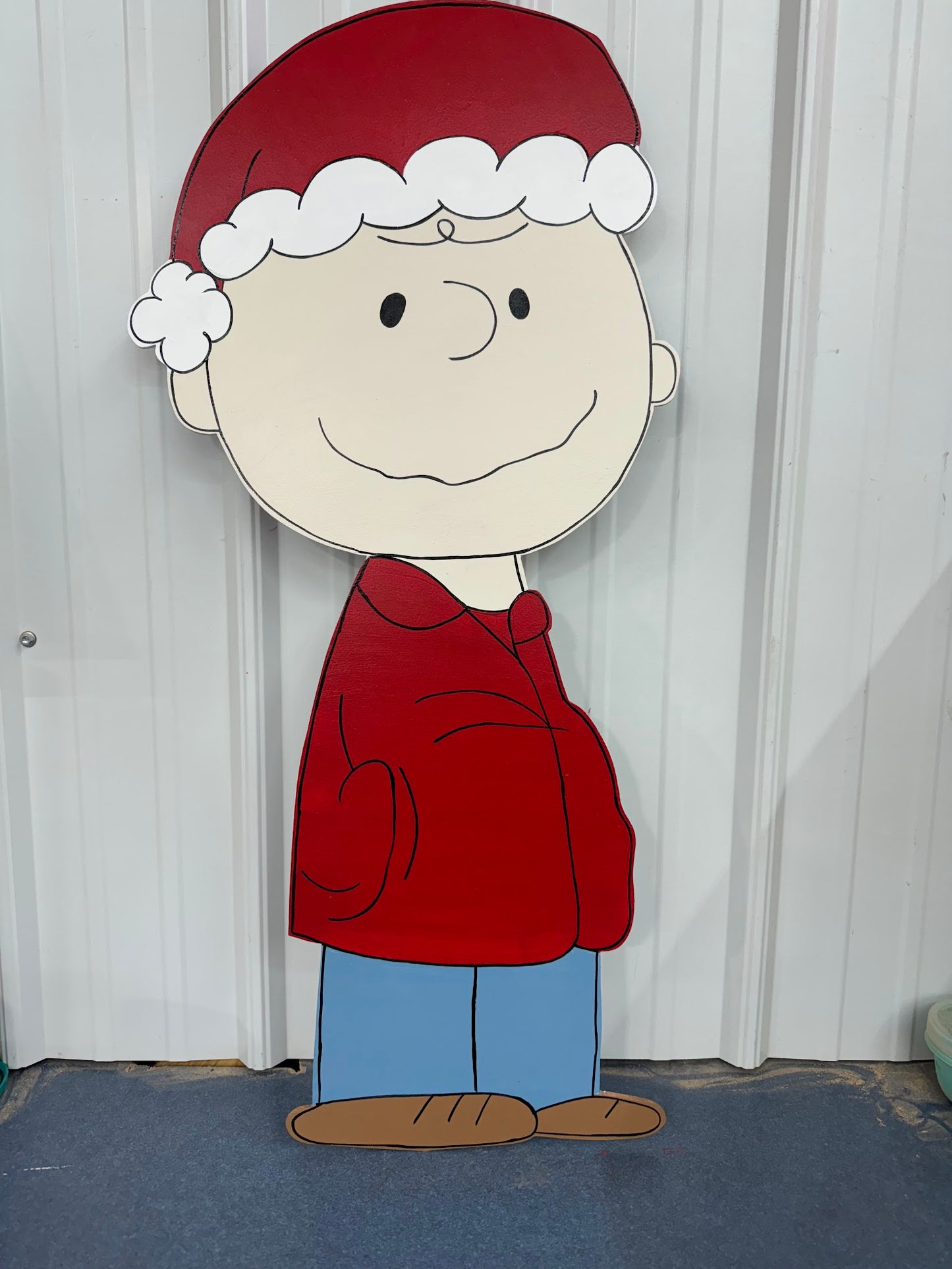 Hand Painted Wood Yard Art - Charlie Brown Christmas - Outdoor Ready