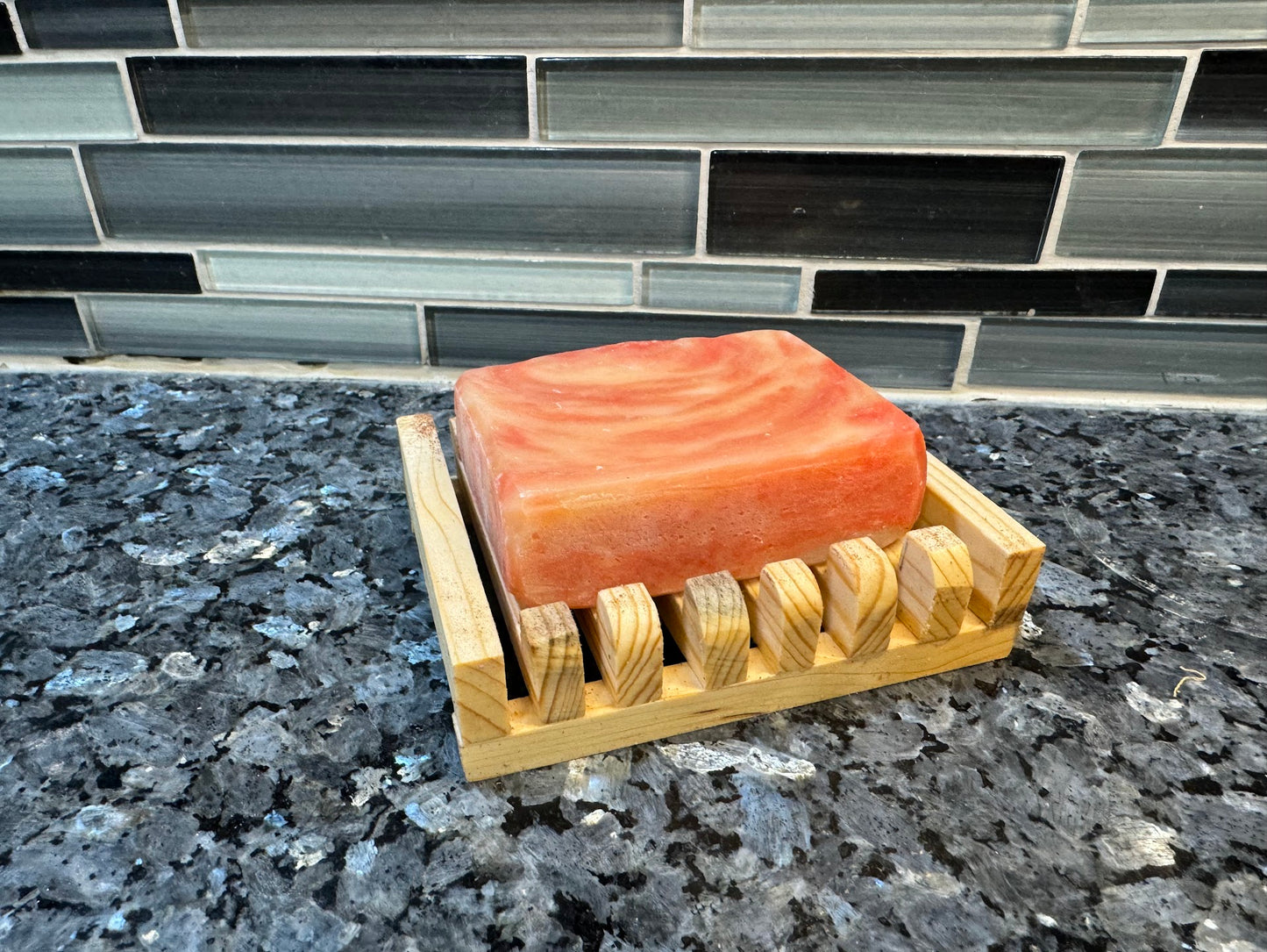 Handmade Wooden Soap Holder Dish Display - Multiple Wood Options - Coated Wood - Walnut, Oak, Cedar, Pine - Square Soap or Round Soap