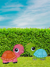 Hand Painted Wood Yard Art - Turtles Lawn and Garden Decoration - Multiple Colors