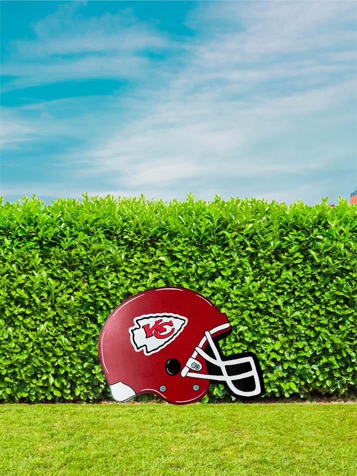 custom football helmet yard sign Hand Painted Wood Yard Art
