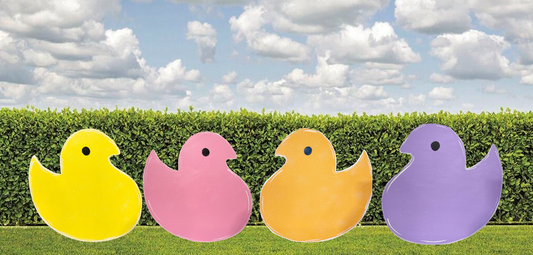 Hand Painted Wood Yard Art - Chick Peeps - Easter or Spring Lawn and Garden Outdoor Decoration